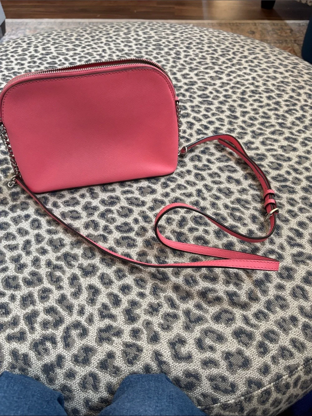 Michael Kors Two-Tone Pink and Red Saffiano Crossbody Bag
